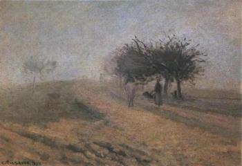 Camille Pissarro : Misty Morning at Creil